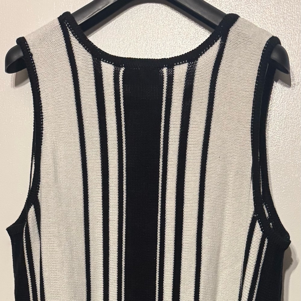 Black and White Striped Knit Dress NWT
